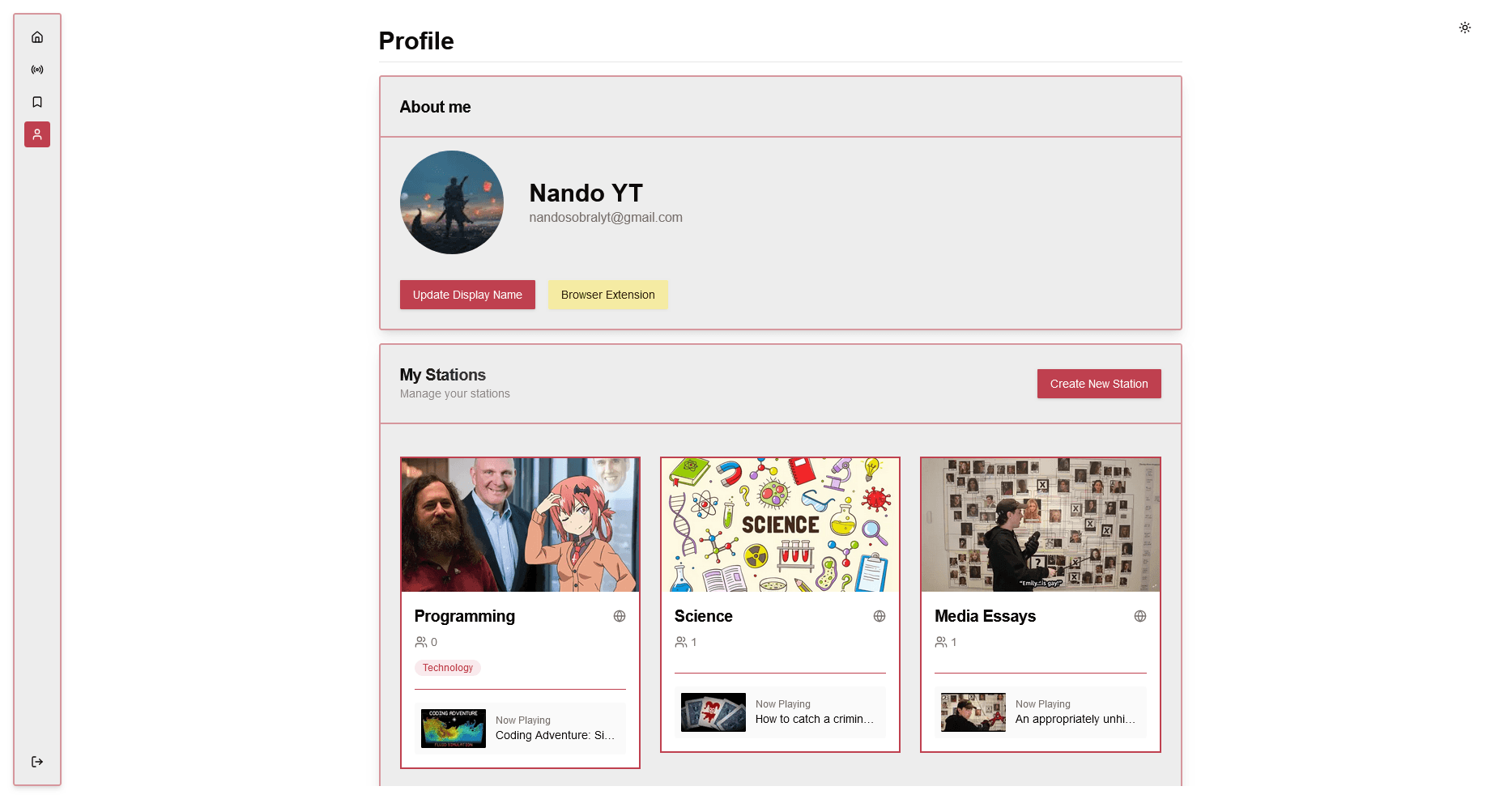 User profile